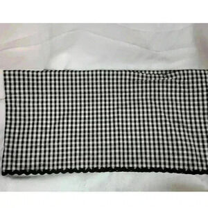 Pair-Balck and White Gingham Valances